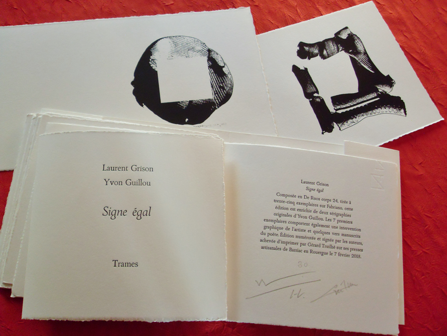 Grison&Guillou – Signe égal – Ed. Trames-Couverture-Février 2018